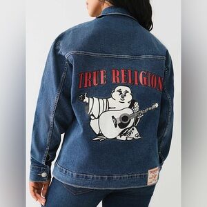 NWOT True Religion Blue Denim Jacket